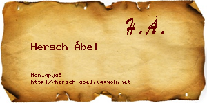 Hersch Ábel névjegykártya
